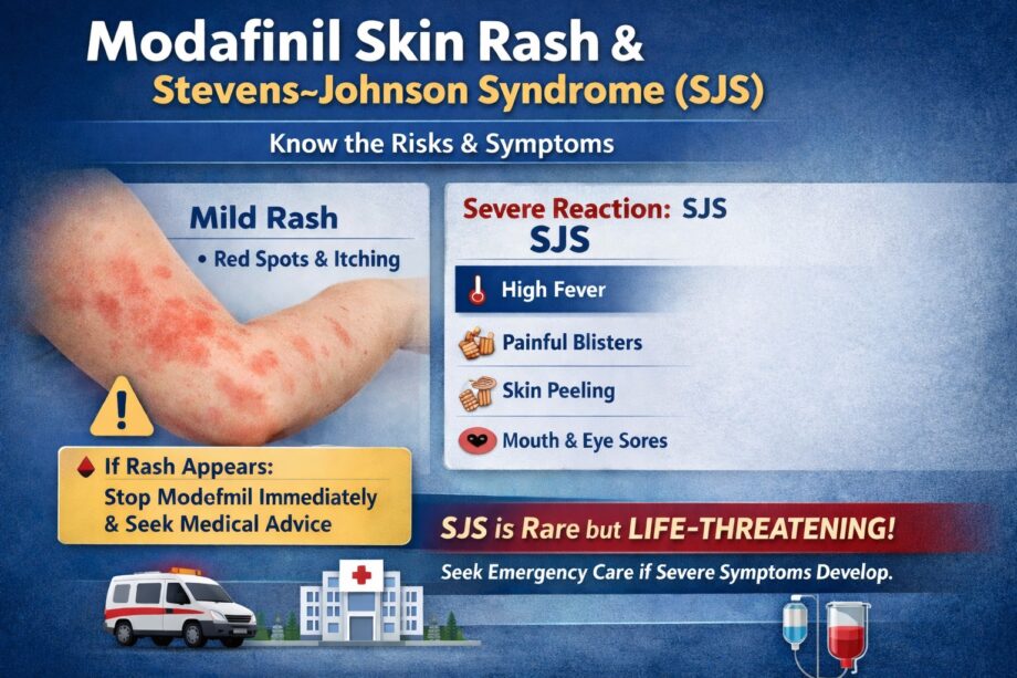 Modafinil Skin Rash & Stevens–Johnson syndrome
